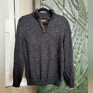 Chaps Men's Charcoal Zip-Up Sweater